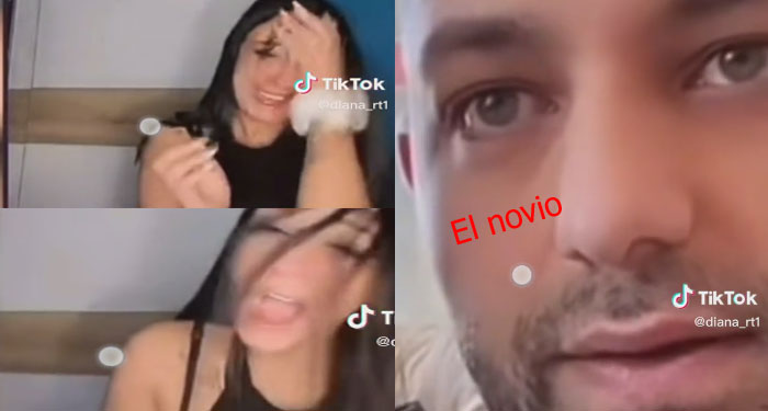 Momento en que una joven es abofeteada por su novio cuando transmitía en vivo (Video)