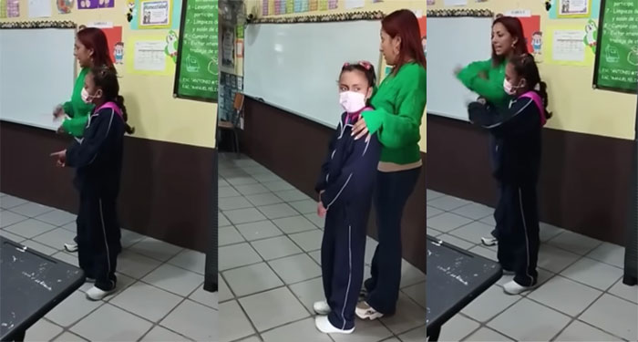 Maestra enseña lengua de señas a sus alumnos para que se comuniquen con una compañera (Video)
