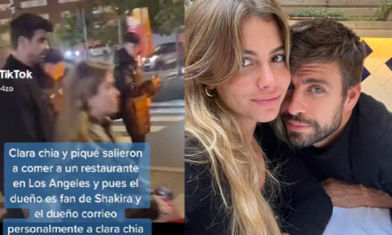 Momento en que sacan a Clara Chía de un restaurante porque dueño es fan de Shakira (Video)