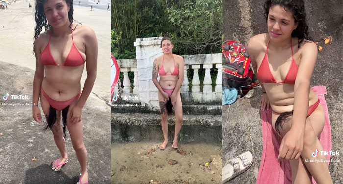 Mujer que nunca se ha depilado sale a la playa y se vuelve viral (Video)