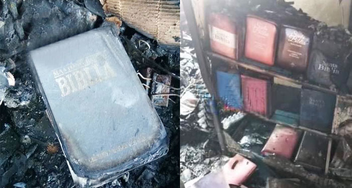 ¡URGENTE! Librería queda totalmente calcinada y las biblias quedan intactas