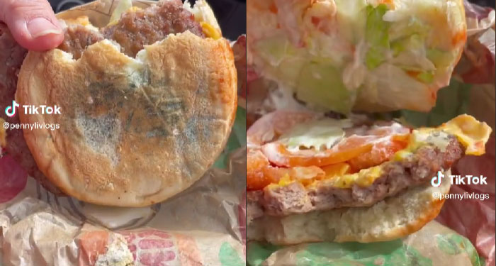 Mujer denuncia a Burger King por vender hamburguesas con ver echado a perder (Video)