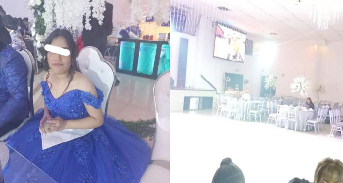 Invitados dejaron plantada a quinceañera porque era de escasos recursos
