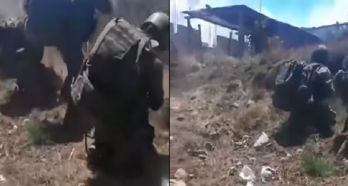 Momento en que militares se enfrentan a balazos con Narcotraficantes en San Marcos (Video)