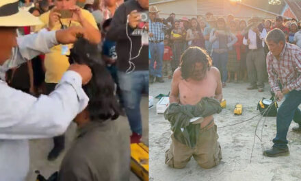 Le cortan el pelo y le aplican el castigo maya por robar Q50 mil a una tienda de herramientas (Video)