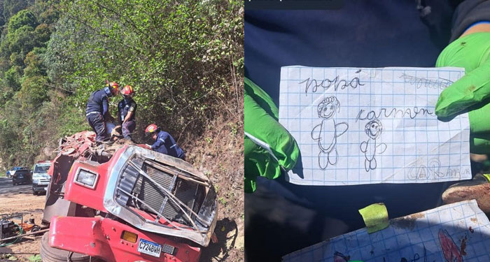 Piloto de camión fallece al volcar, al revisar sus cosas se encontraba un emotivo dibujo de su hija