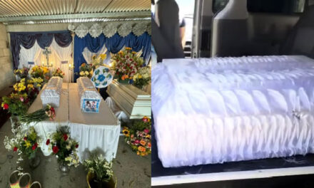Así se llevó a cabo el entierro de niños que fueron asesinados por su padre (Video)