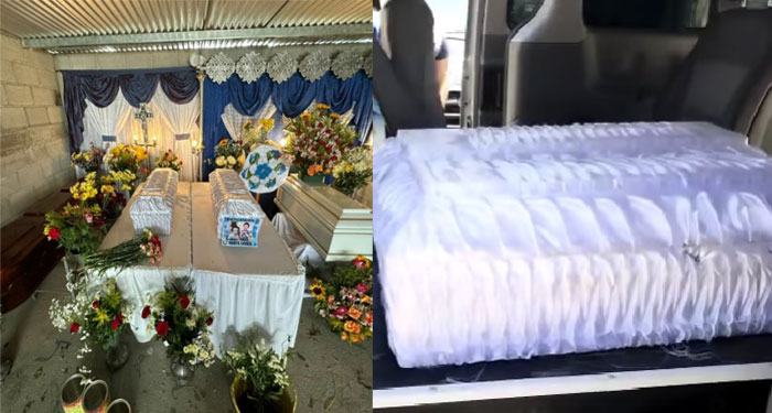 Así se llevó a cabo el entierro de niños que fueron asesinados por su padre (Video)
