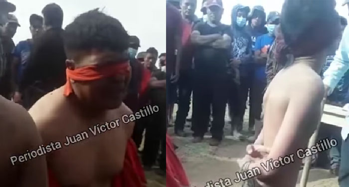 Tres presuntos ladrones se salvan de motor linchados por una turba de vecinos (Video)
