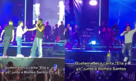 Momento en que guatemalteco se luce al cantar con Romeo Santos en Concierto (Video)