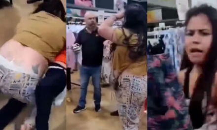 Mujeres se van a los golpes con empleados al ser sorprendidas robando en un centro comercial