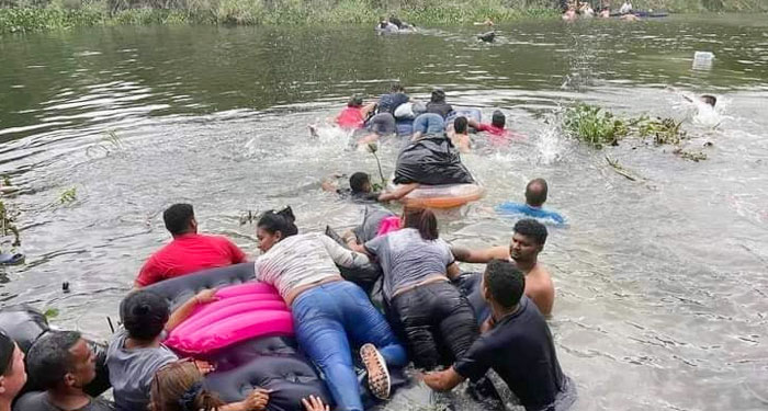 Cientos de Migrantes se lanzan al río Bravo para conseguir el sueño Americano