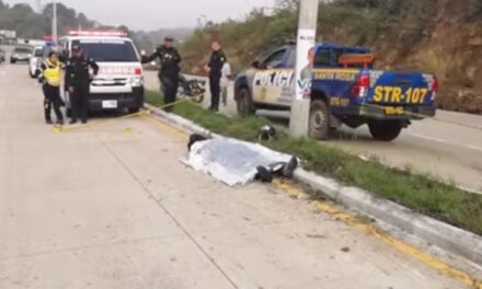 Motorista muere al impactar con un poste en Barberena (Video)