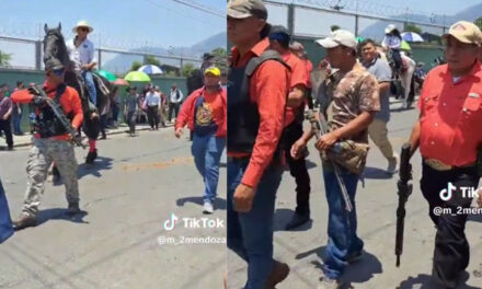 MP Investiga a los hombres fuertemente armados que participaron en desfile hípico (Video)