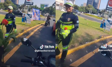 Motorista confiesa su amor por una agente de tránsito y se vuelve viral (Video)