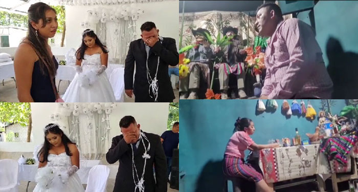 Hombre que lloró el día de su boda, visitó a una bruja para saber si su esposa lo engañaba (Video)