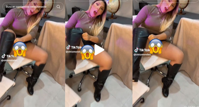 Momento en que mujer pierde el control y enseña de más sin ropa interior en pleno VIDEO en vivo