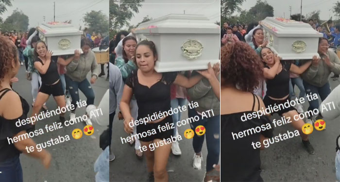 Familiares despiden a su tía con tremendo baile en su funeral y se vuelve viral (Video)