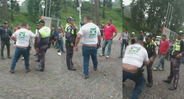 Momento en que Diputado de la UNE en estado de ebriedad golpea a dos PMT (Video)
