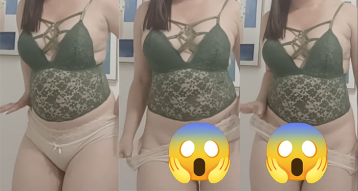 Una mujer pierde el control y se quita la ropa interior en plena transmisión en vivo (Video)