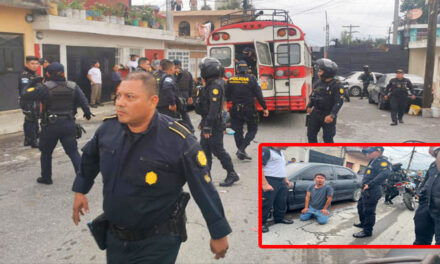 Momento exacto en que agentes de la PNC se enfrenta a balazos con delincuentes (Video)