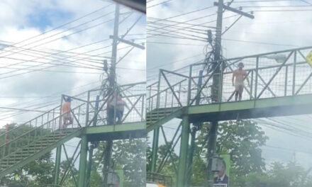 Joven es captada cruzando una pasarela con poca ropa y se vuelve viral (Video)