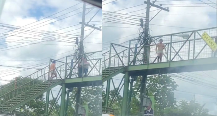 Joven es captada cruzando una pasarela con poca ropa y se vuelve viral (Video)