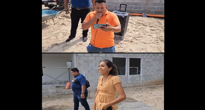 Le suplica de rodillas a su pareja que lo perdone tras haberla engañado con la amante (Video)