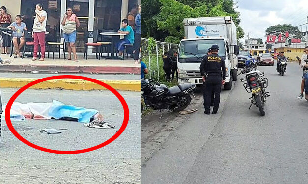 ESCUINTLA: Camión le pasa las llantas encima a madre e hijo que se conducían en una motocicleta