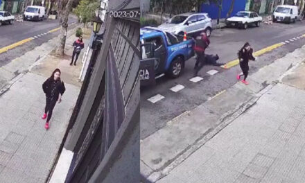 Hombre pretendía asesinar a su expareja y policías le salvan la vida a la mujer (Video)