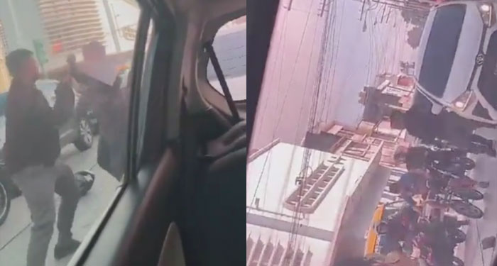 Motorista y conductor se van a los golpes por no ceder la vía (Video)