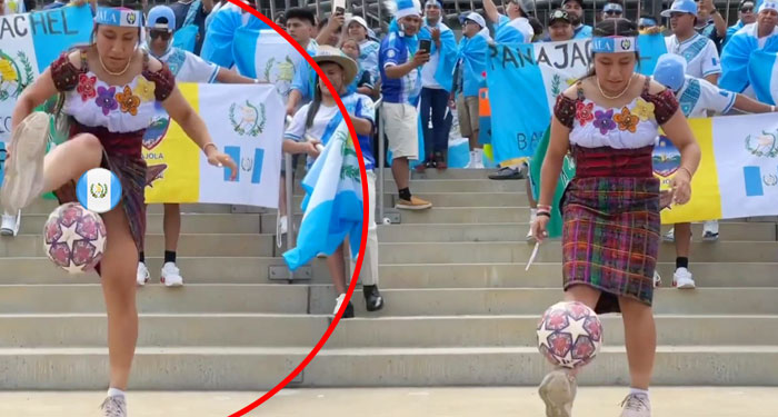 Guatemalteca se hace viral tras demostrar su talento al hacer técnica con un balón (Video)