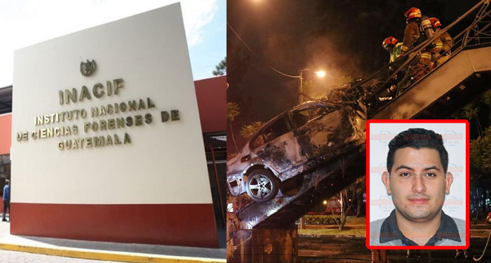 INACIF revela la causa de muerte de conductor calcinado en pasarela de la zona 15