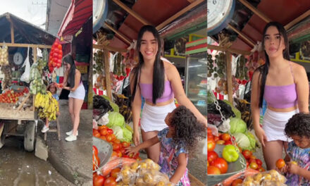 Hermosa mujer conquista a miles de personas al tener su propio negocio en el mercado (Video)