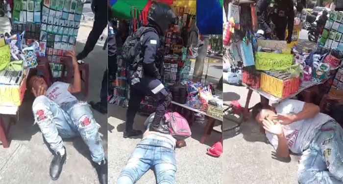 Agentes de la PNC interceptan y golpean a dos ladrones tras robo en transporte público (Video)