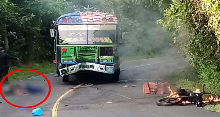 Motorista en supuesto estado de ebriedad muere al impactar con un bus