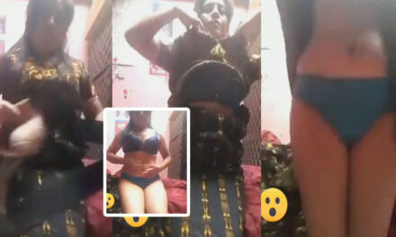 Mujer pierde el control y se quita la ropa en medio de una transmisión en vivo (Video)