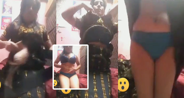 Mujer pierde el control y se quita la ropa en medio de una transmisión en vivo (Video)