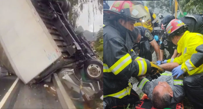 URGENTE: Mortal accidente en la Ruta Interamericana deja camión volcado (Video)