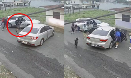 Momento en que varios hombres secuestran a una niña que iba al colegio (Video)