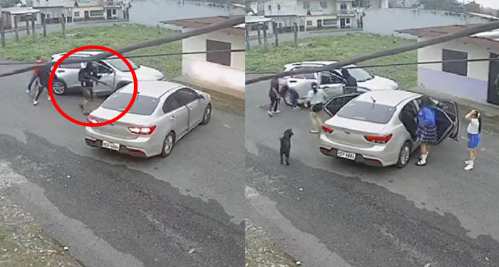 Momento en que varios hombres secuestran a una niña que iba al colegio (Video)