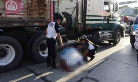 Mujer motorista muere tras impactar de frente con un tráiler (Video)