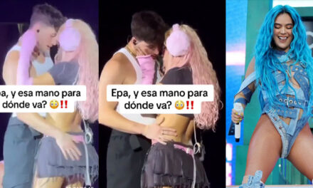 Momento en que bailarín manosea el trasero de Karol G en pleno concierto (Video)