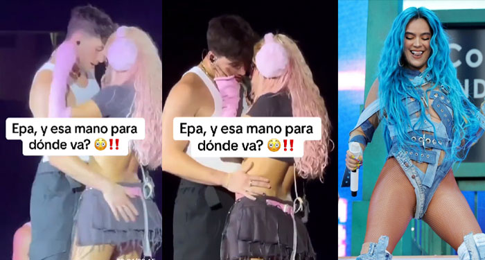 Momento en que bailarín manosea el trasero de Karol G en pleno concierto (Video)