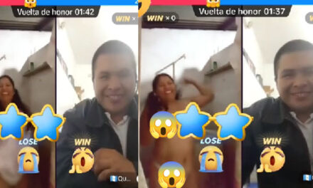 Momento en que mujer se quita la ropa en vivo para ganar una batalla (Vídeo)