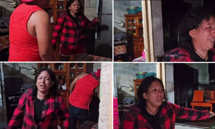 Momento en que hombre le pega a su esposa tras encontrarla con el amante (Video)