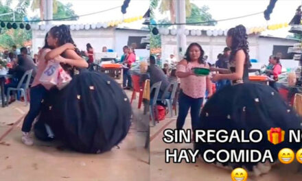 Quinceañera exige regalos como requisito para comer en su fiesta (Vídeo)