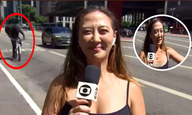 Momento en que intentan robar el celular a periodista durante una transmisión en vivo (VIDEO)