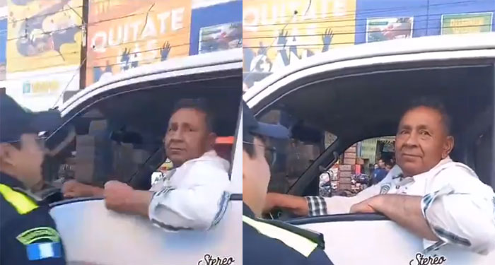 Conductor se va a los golpes con agentes de la PMT y paralizan el tráfico (Video)