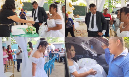 Momento en que novia se arrepiente en plena boda y deja plantados a los invitados (Video)
